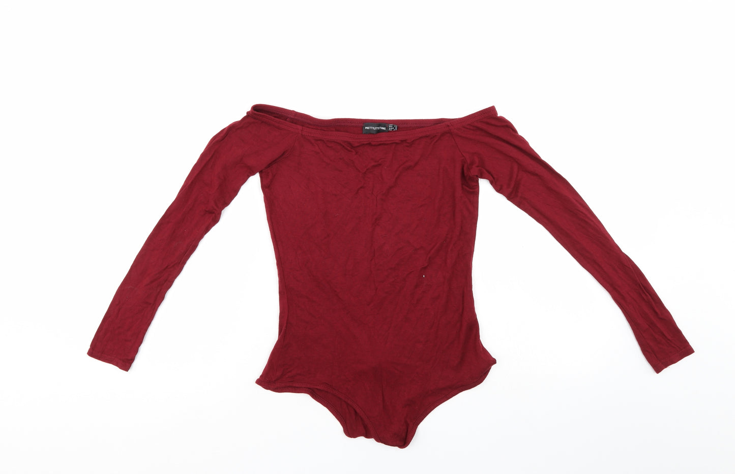 PRETTYLITTLETHING Womens Red   Bodysuit One-Piece Size 12