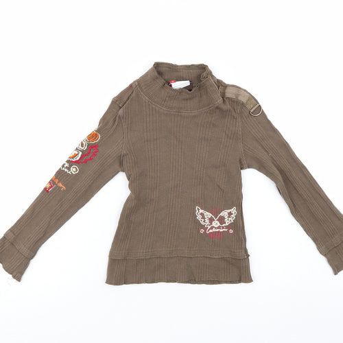 Catimini Girls Green   Pullover Jumper Size 4 Years  - Battleship green colour
