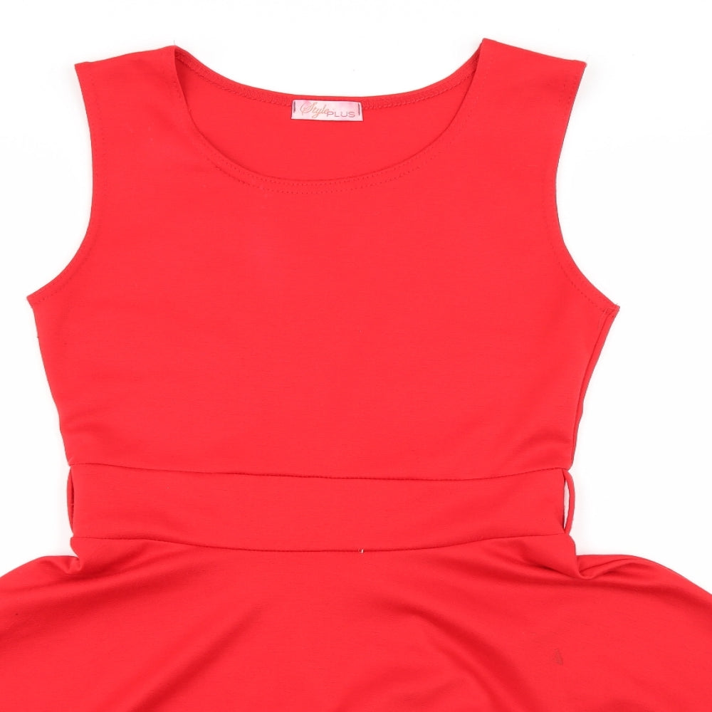 Style plus Womens Red   Fit & Flare  Size M