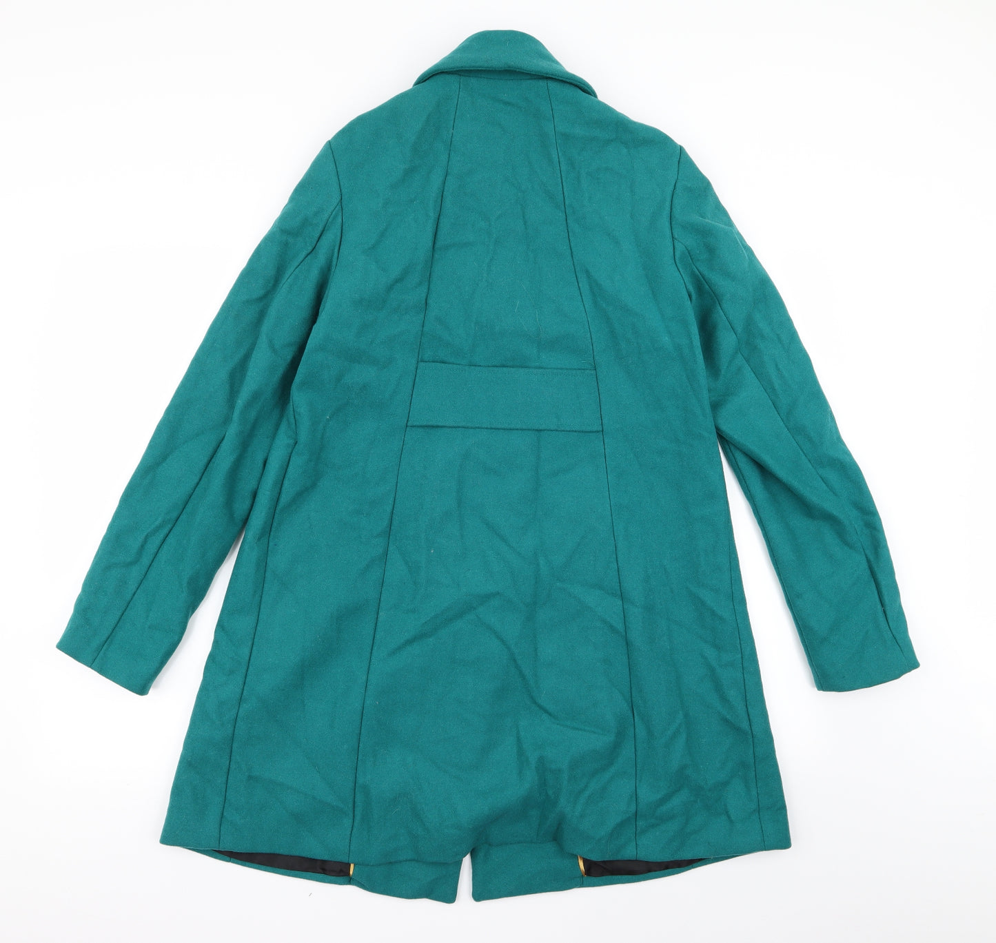 H&M Womens Green   Overcoat Jacket Size 8