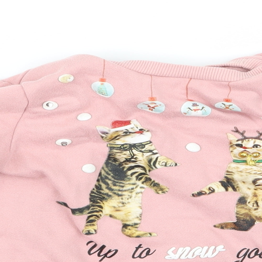 George Girls Pink   Pullover Jumper Size 5 Years