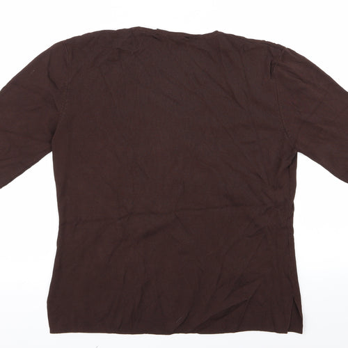 n Womens Brown   Cardigan Jumper Size M