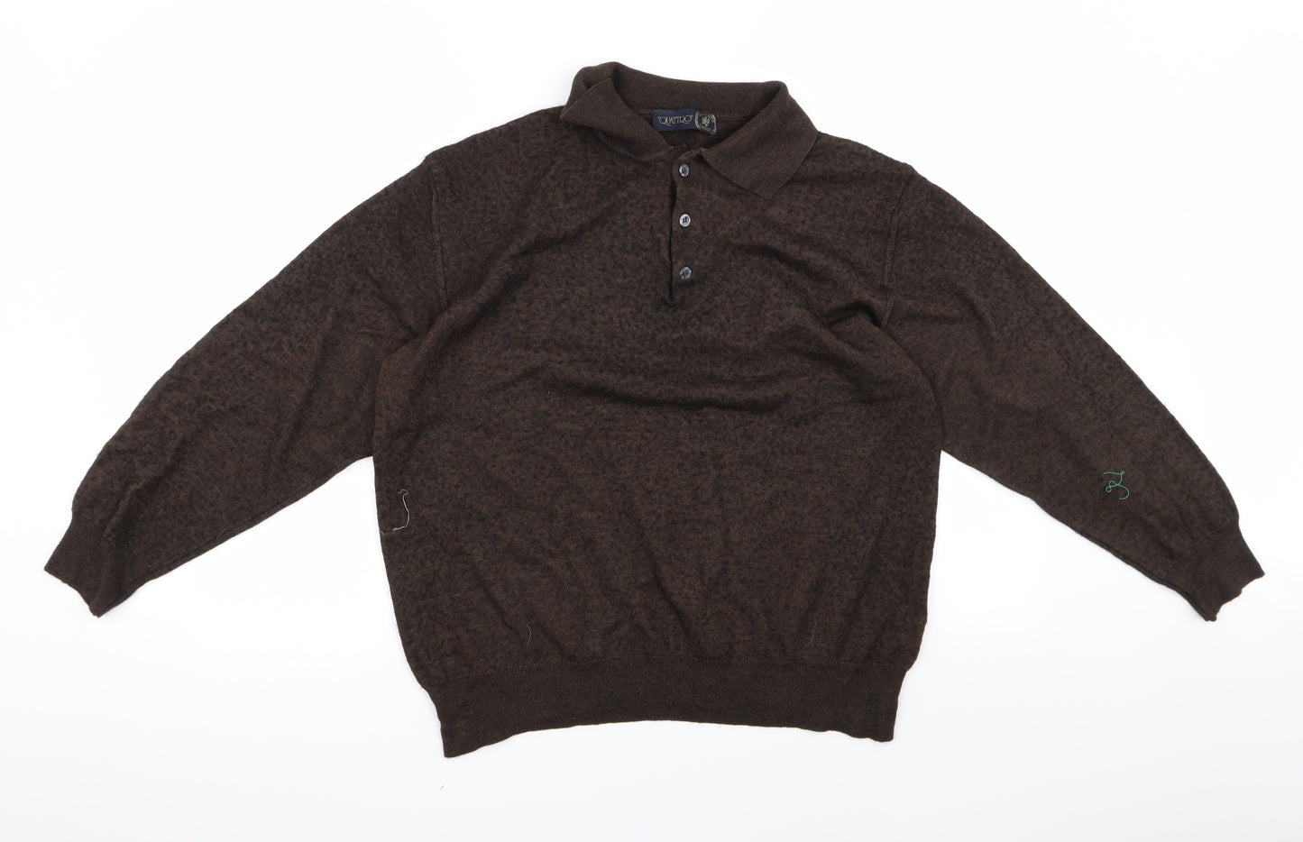 QUATTRO Mens Brown    Polo Size L