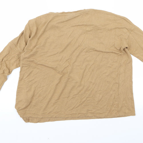 Topshop Womens Beige   Basic T-Shirt Size 6