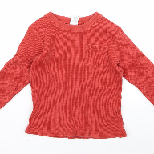 Preworn Girls Red   Pullover Jumper Size 7 Years