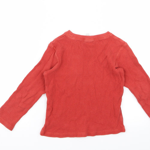 Preworn Girls Red   Pullover Jumper Size 7 Years