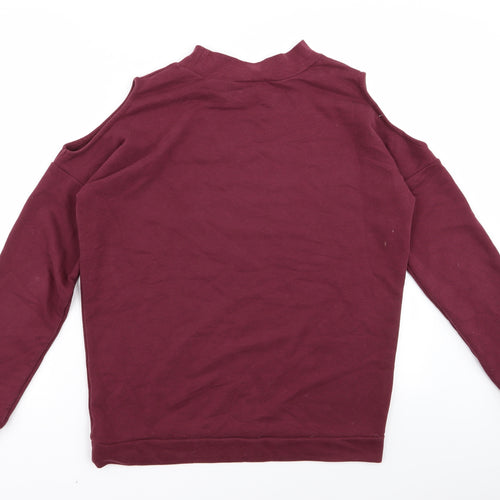 Preworn Girls Red  Rayon Pullover Jumper Size 10 Years