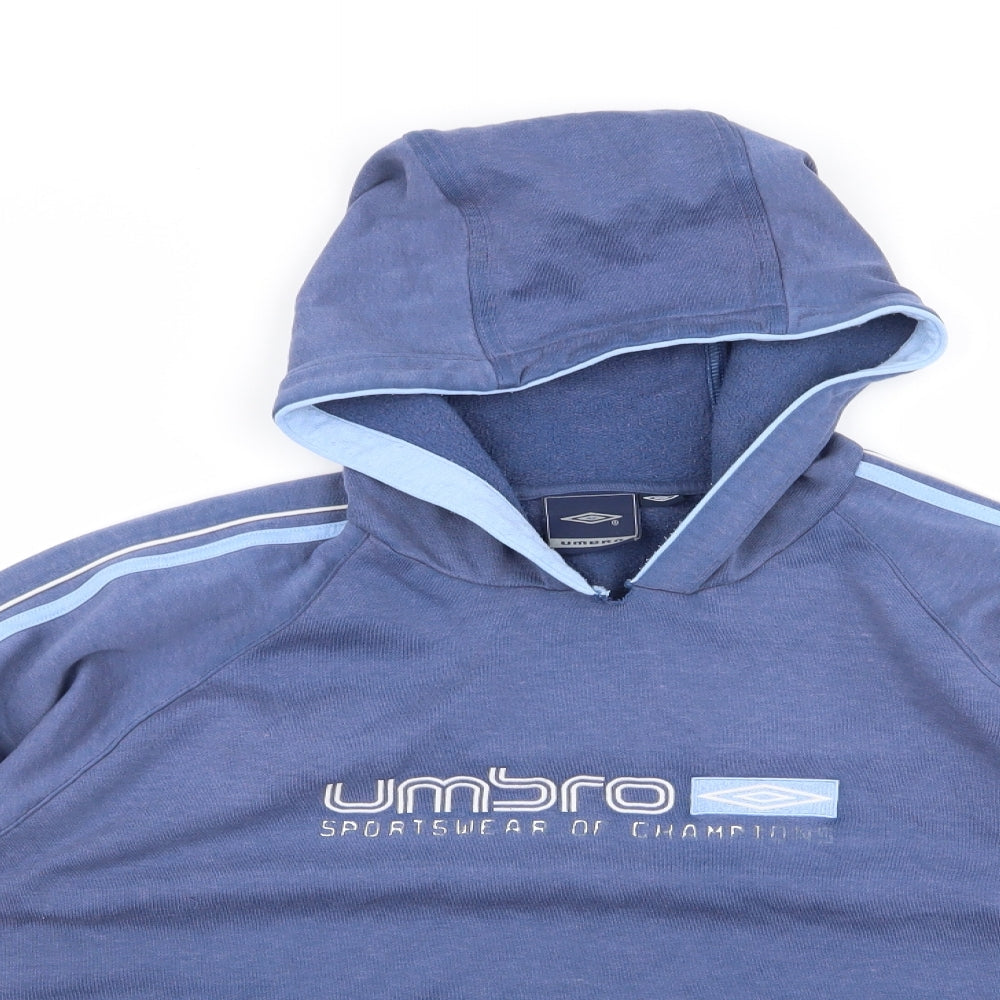 Umbro Mens Blue   Pullover Hoodie Size L