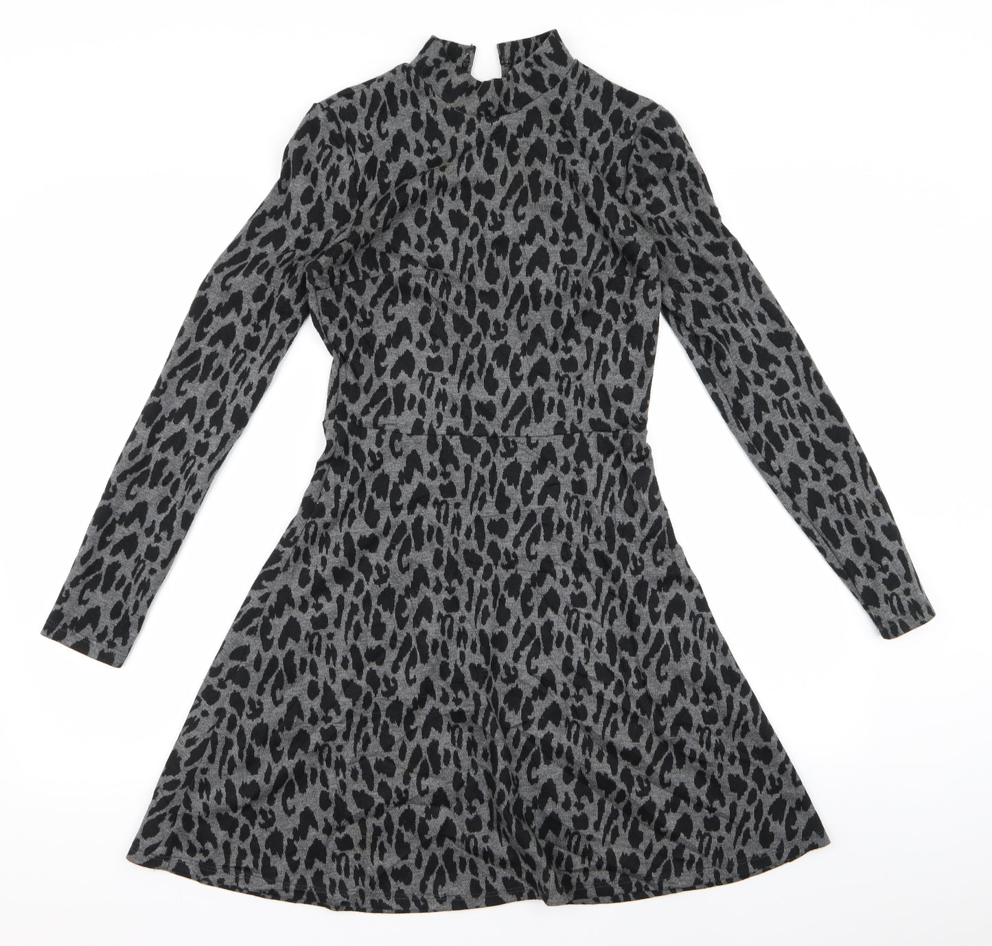 Preworn Womens Grey  Rayon A-Line  Size 8