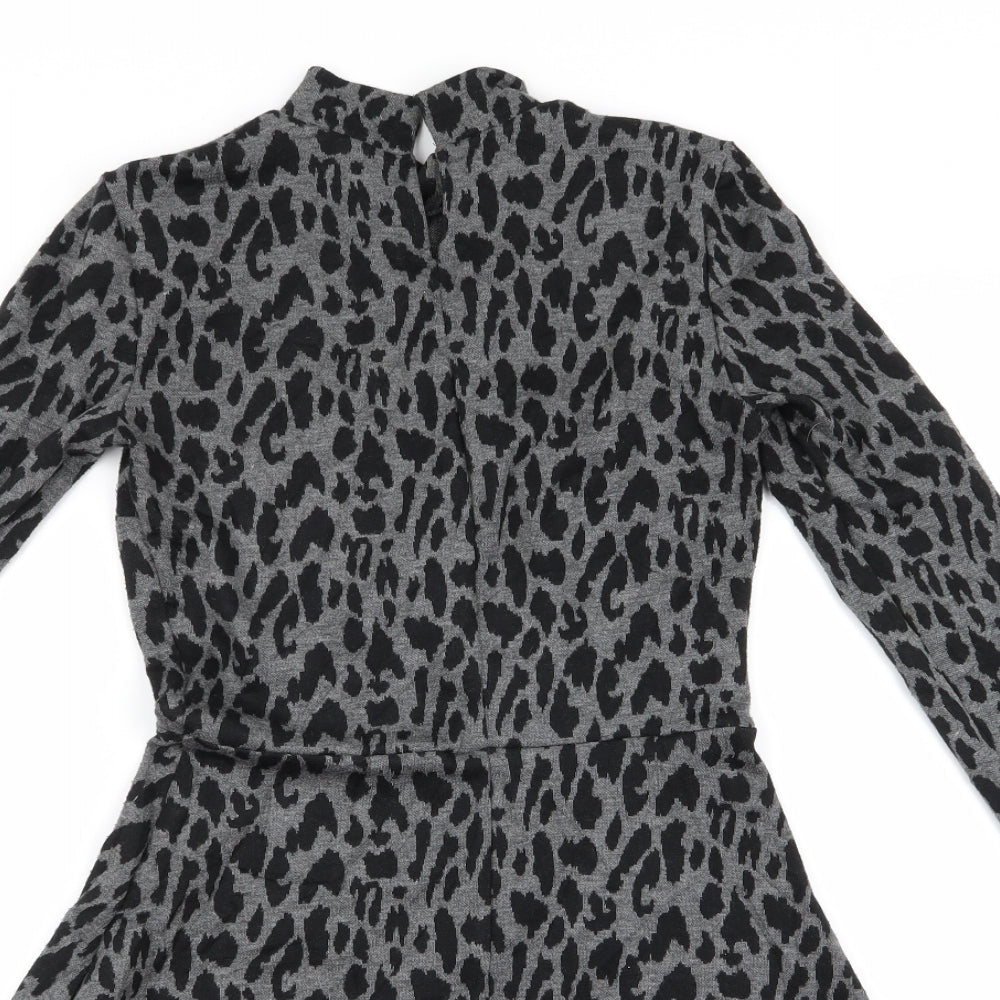 Preworn Womens Grey  Rayon A-Line  Size 8