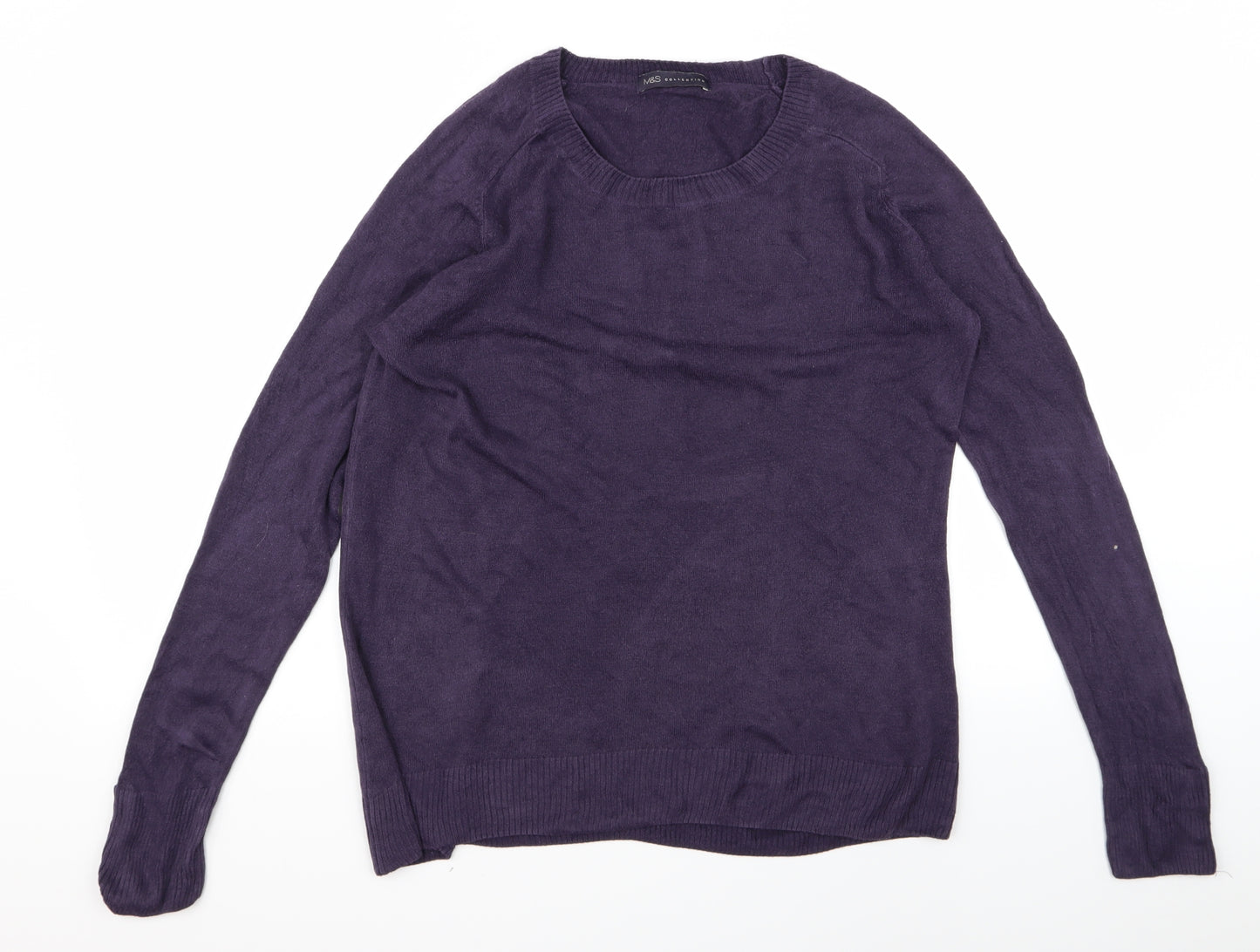 m*s Womens Purple   Pullover Jumper Size 8