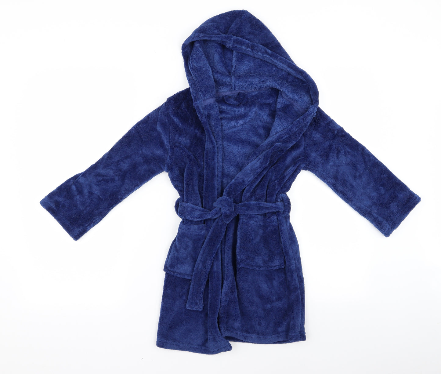 Preworn Boys Blue  Rayon  Robe Size 6 Years