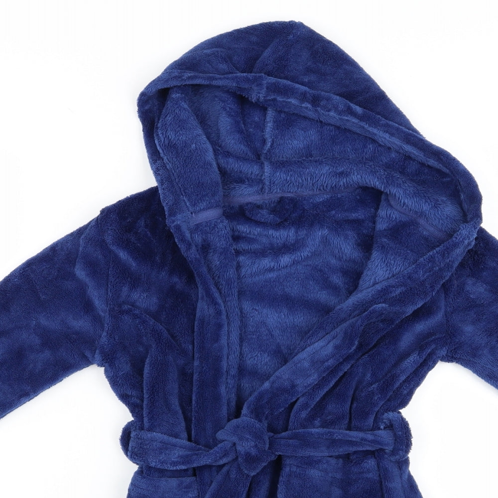 Preworn Boys Blue  Rayon  Robe Size 6 Years