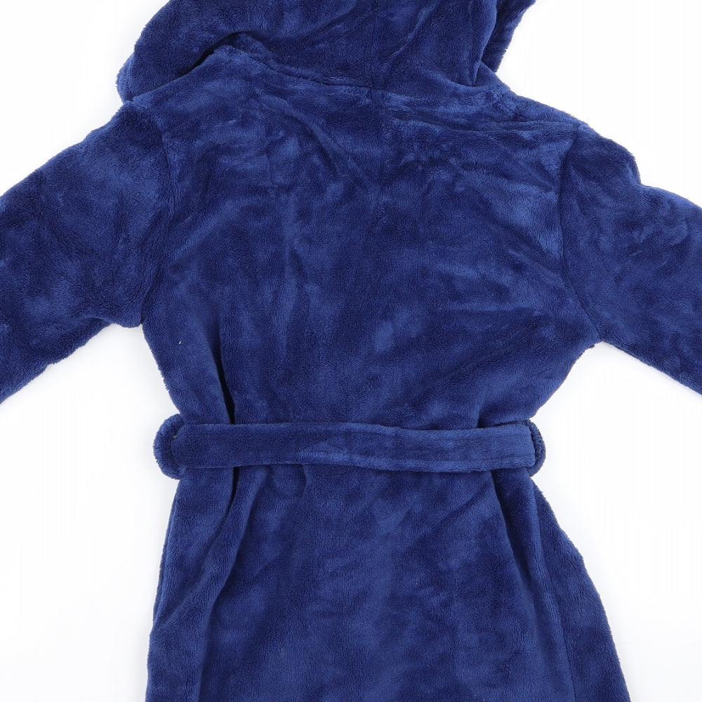 Preworn Boys Blue  Rayon  Robe Size 6 Years