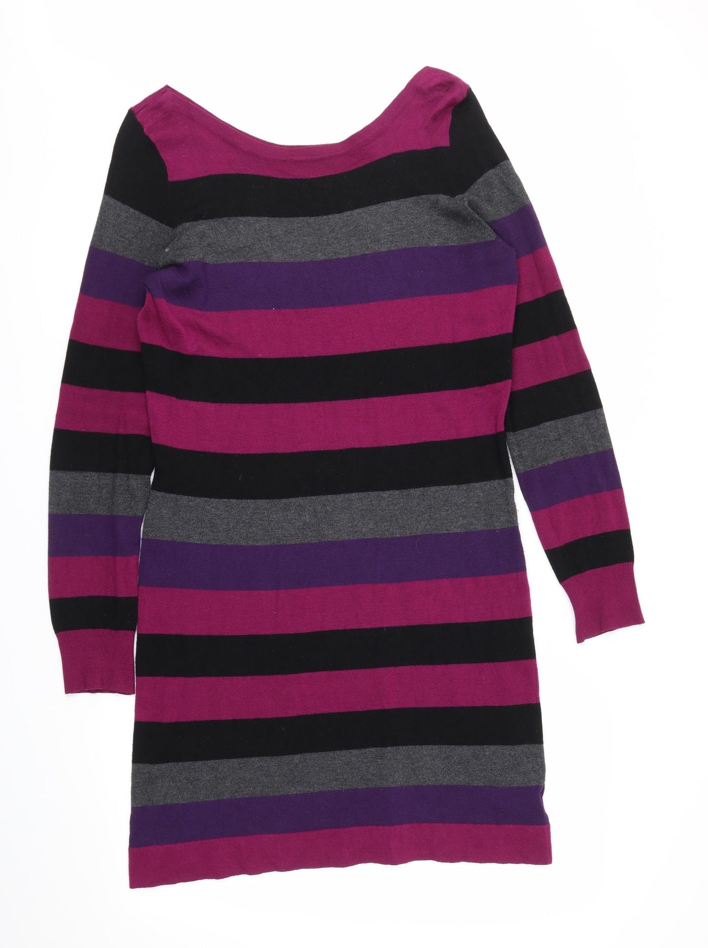 F&F Womens Purple Striped  Pullover Jumper Size 14