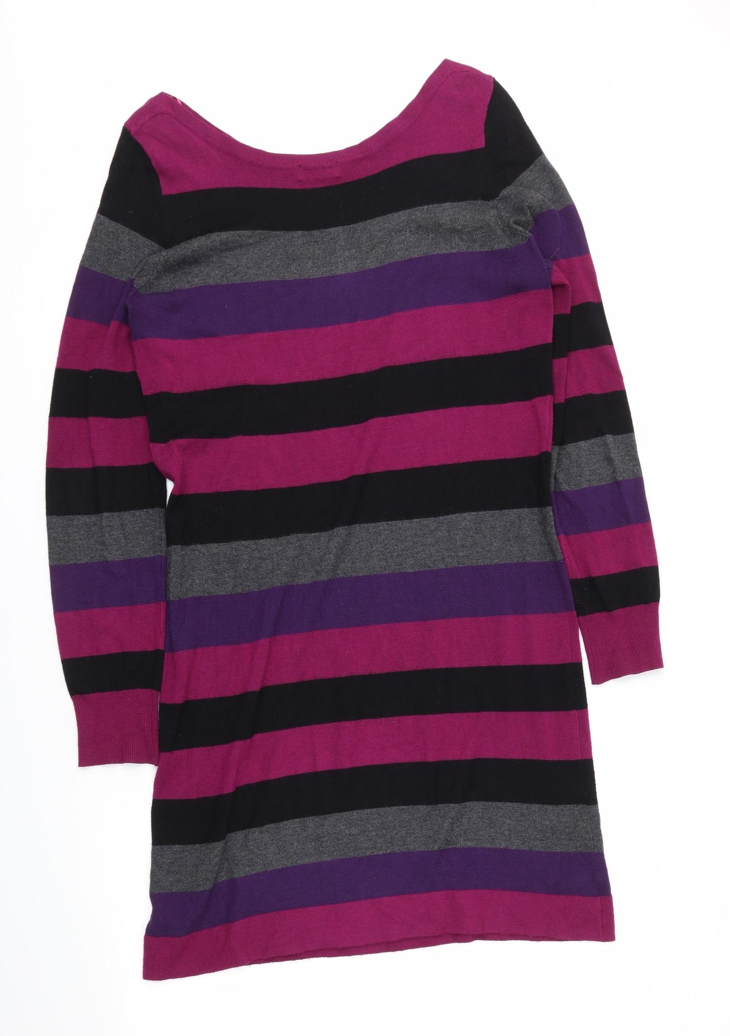 F&F Womens Purple Striped  Pullover Jumper Size 14