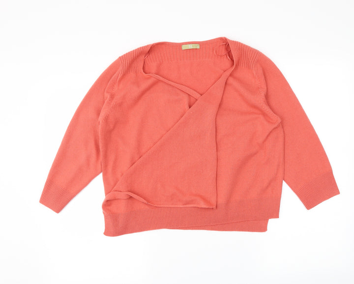 TU Womens Orange   Wrap Jumper Size 16