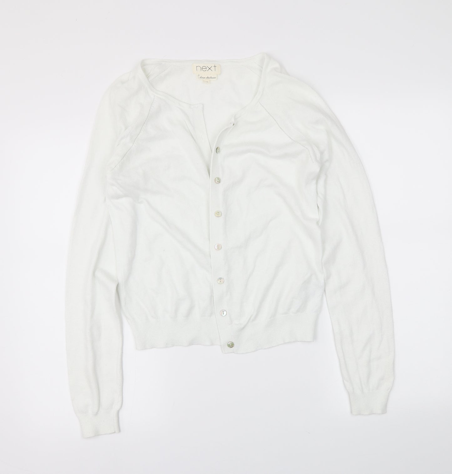 NEXT Womens White   Cardigan Jumper Size 10