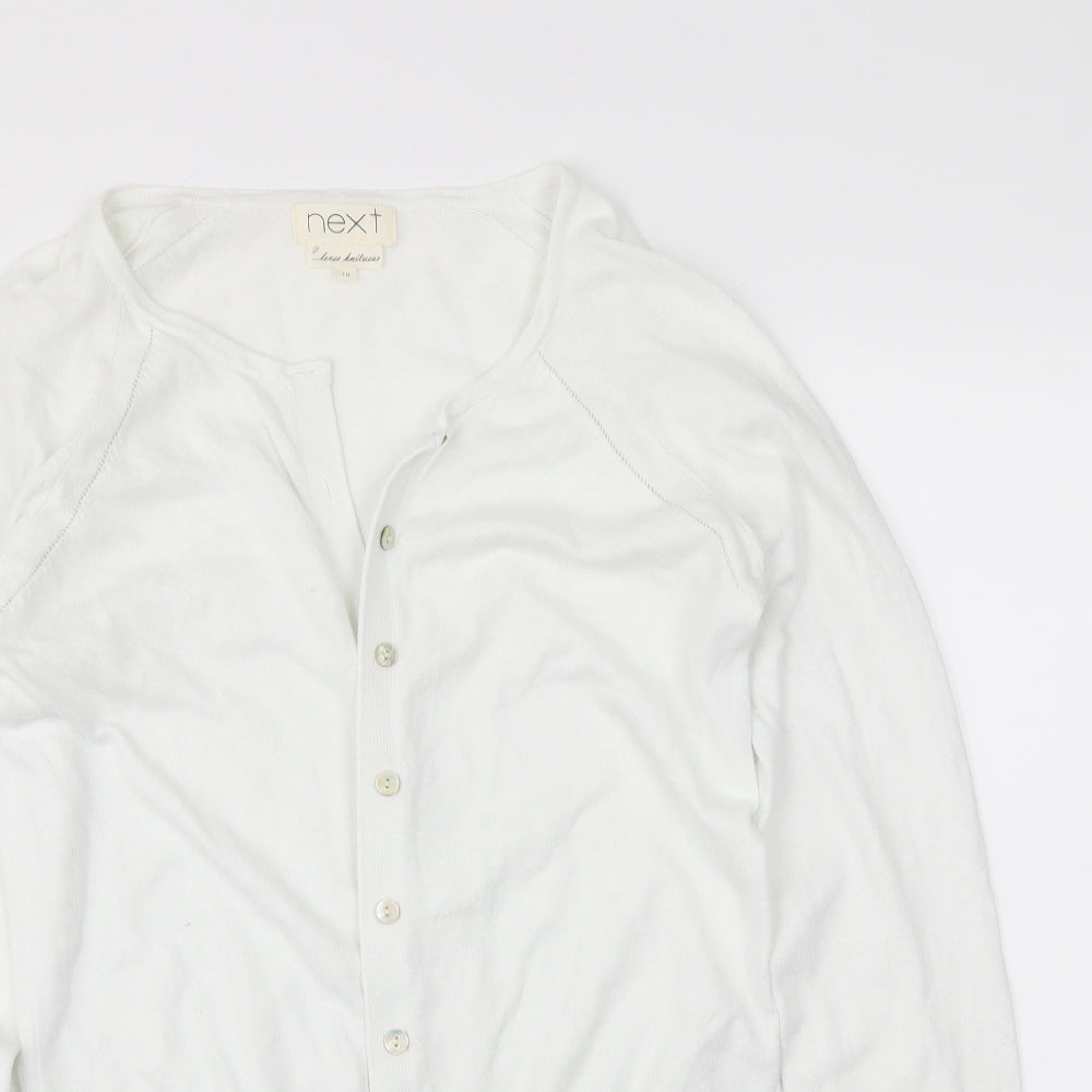 NEXT Womens White   Cardigan Jumper Size 10