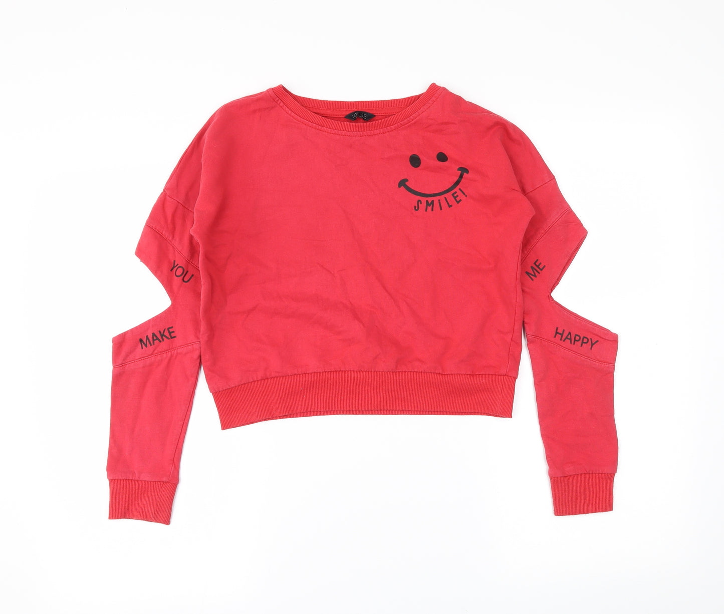 M&Co Girls Red   Pullover Sweatshirt Size 9-10 Years  - cropped