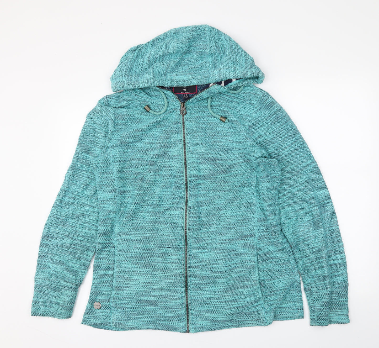 Regatta Womens Green Striped  Full Zip Hoodie Size 16