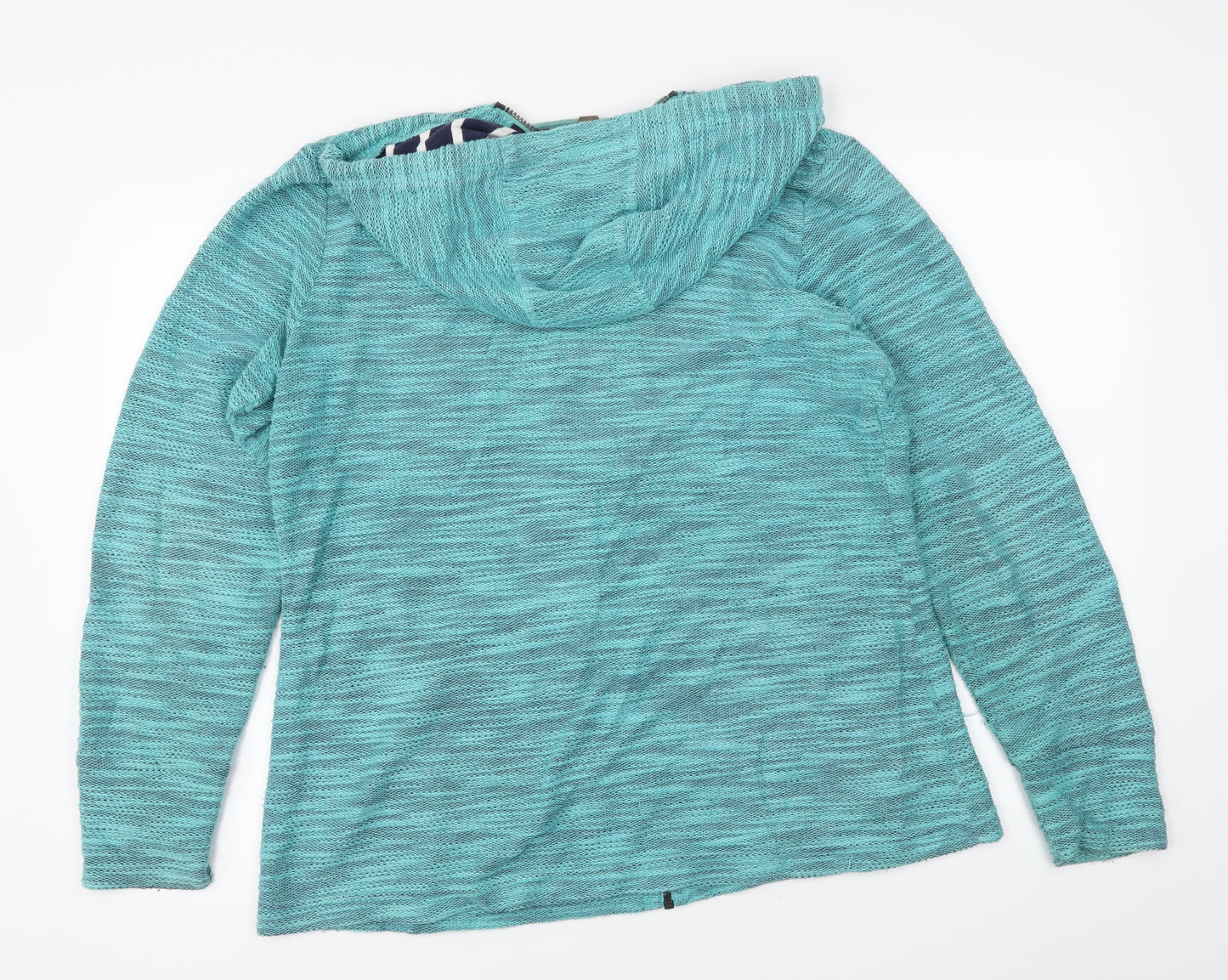 Regatta Womens Green Striped  Full Zip Hoodie Size 16