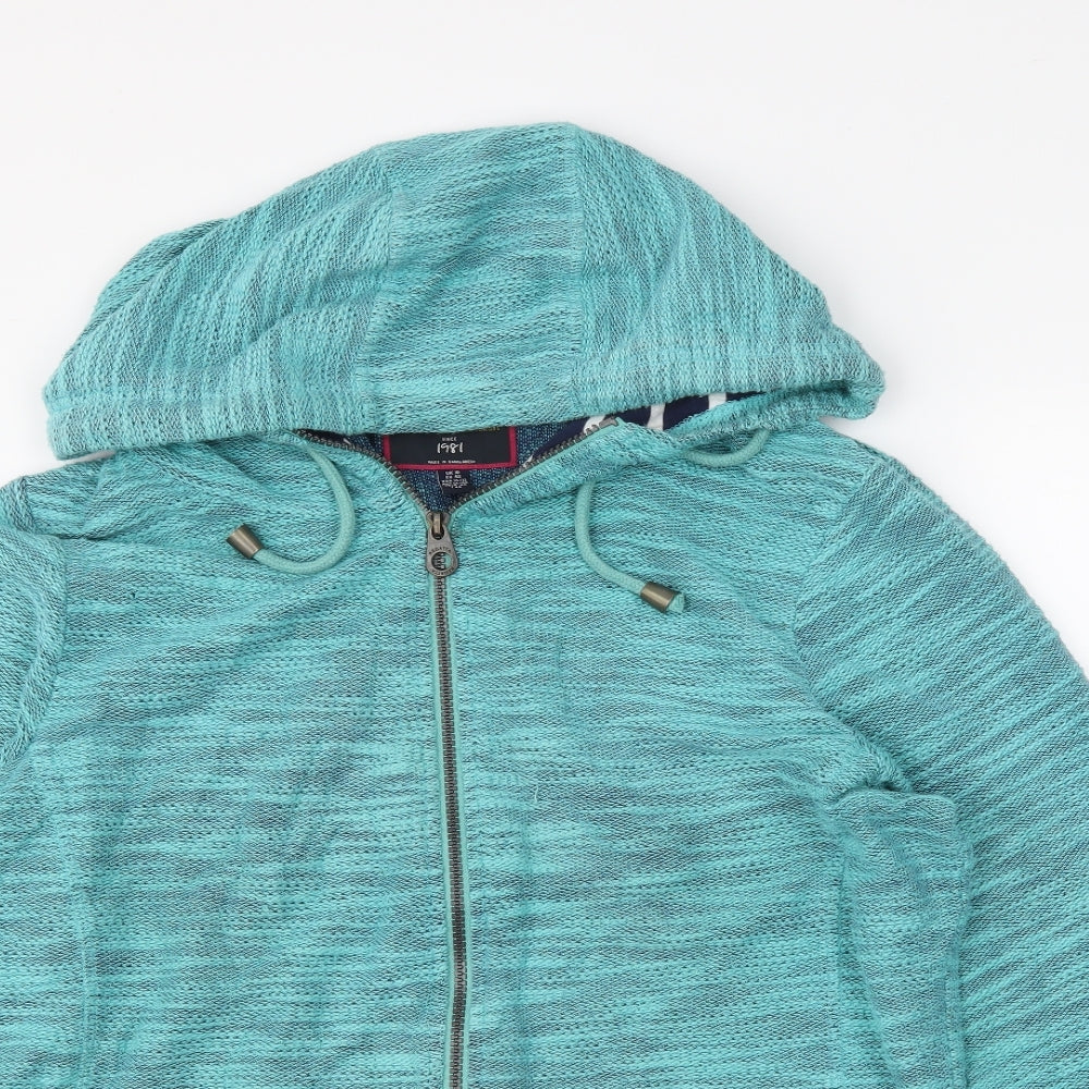 Regatta Womens Green Striped  Full Zip Hoodie Size 16