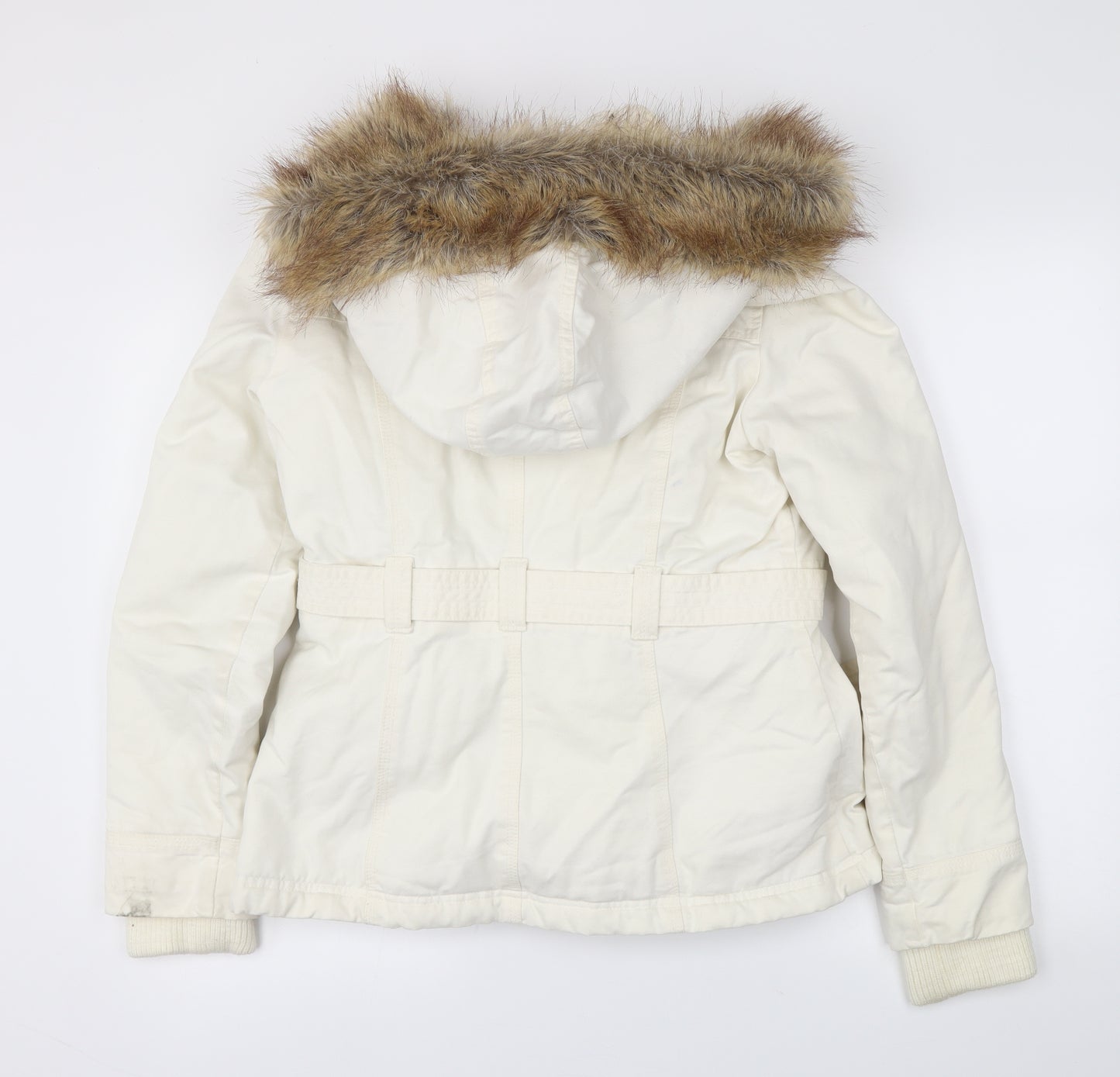 newlook Womens White   Parka Coat Size 12