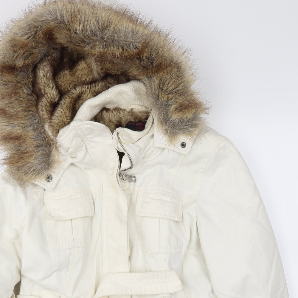 newlook Womens White   Parka Coat Size 12