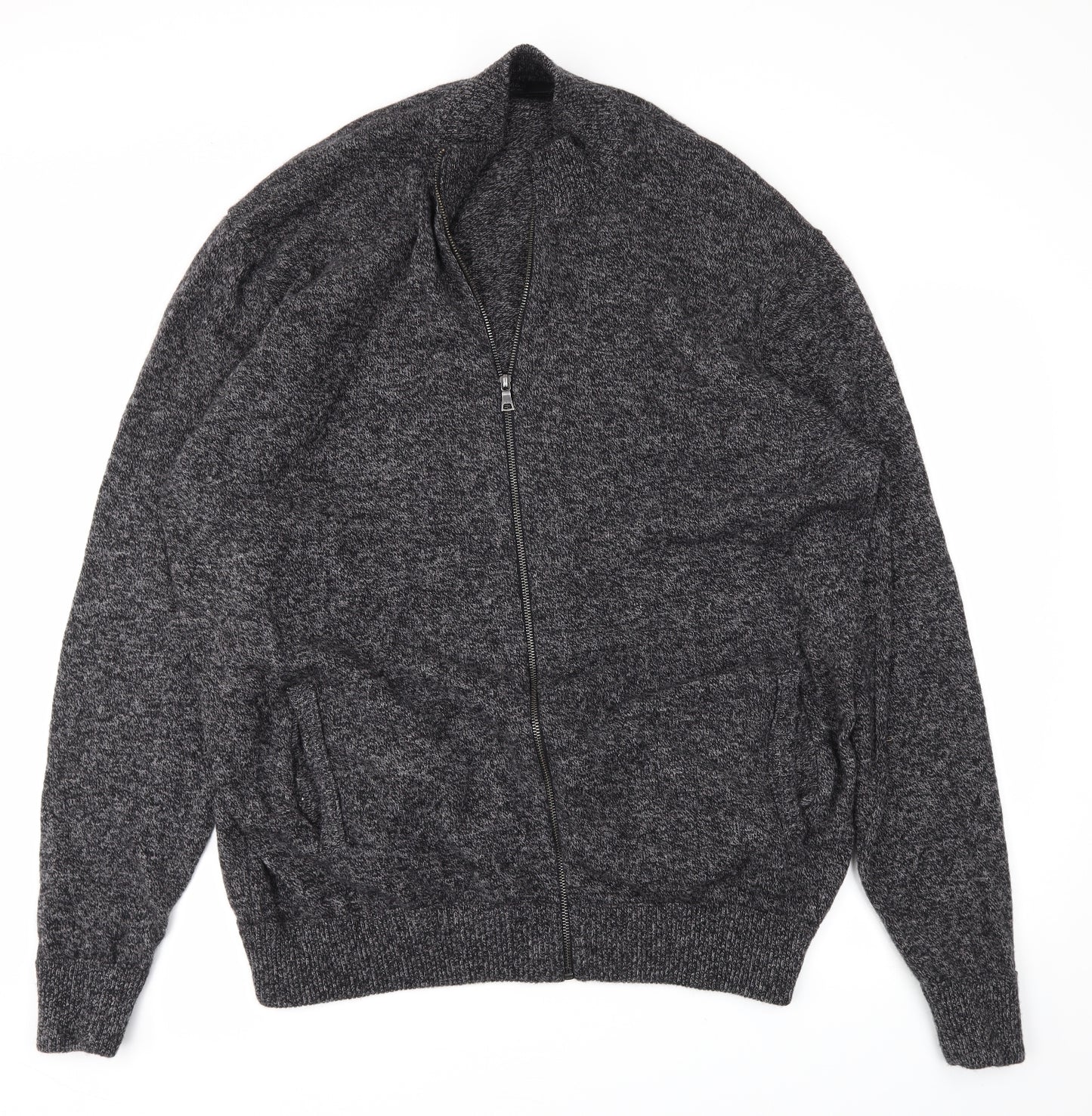 M&S Mens Grey   Full Zip Jumper Size 4XL
