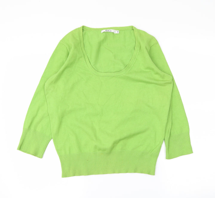 M&Co Womens Green Pullover Jumper Size M