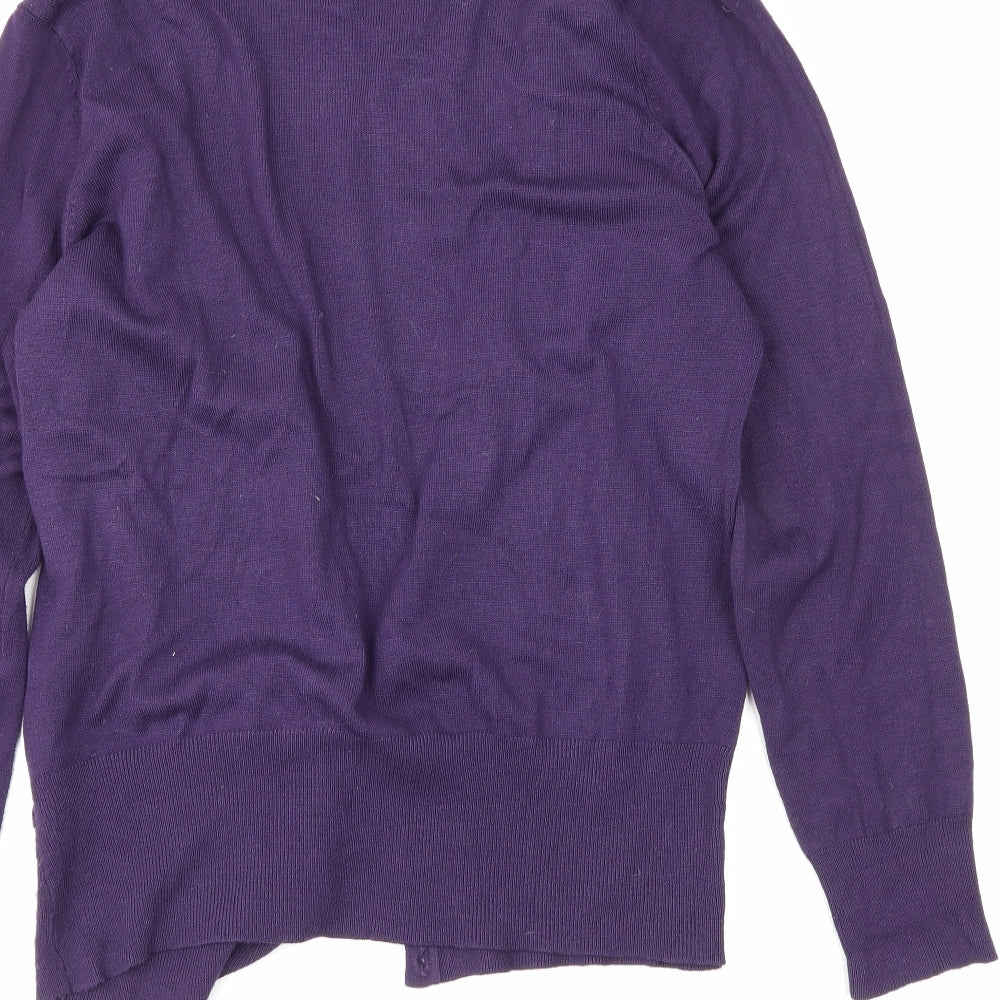 M&S Womens Purple   Cardigan Jumper Size 14