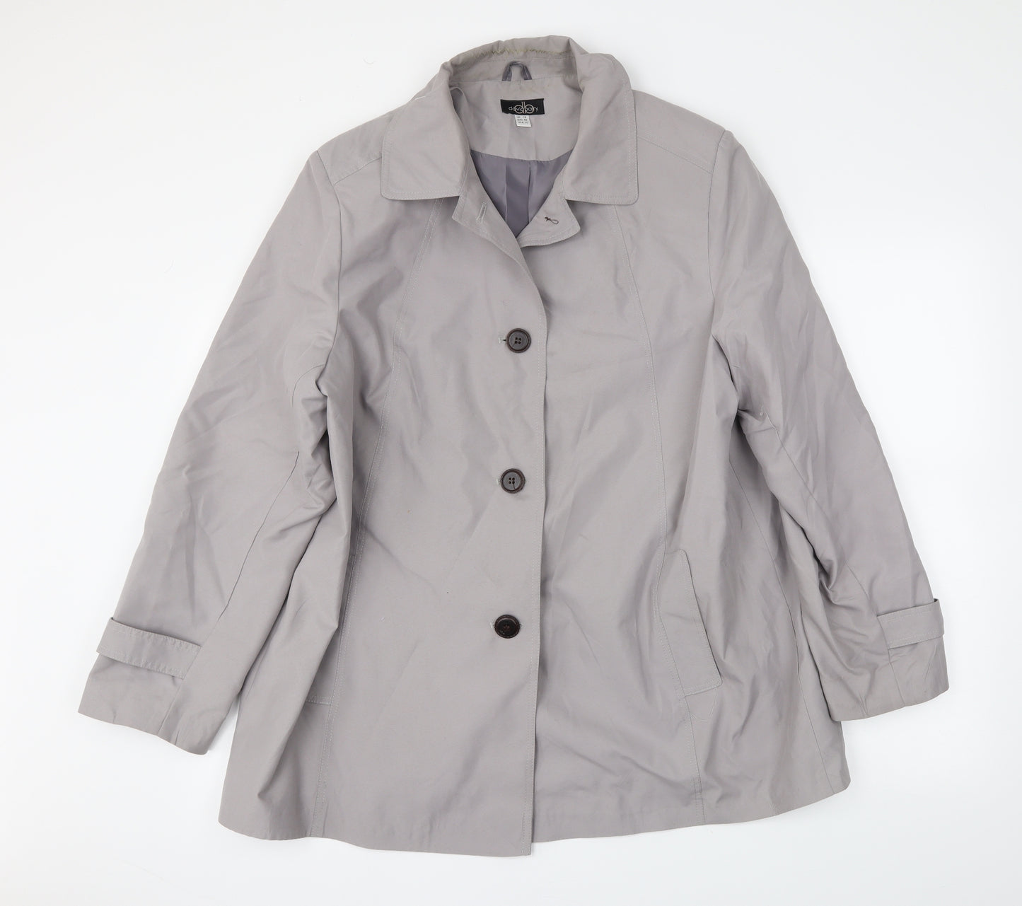 DB Womens Grey   Trench Coat Coat Size 18