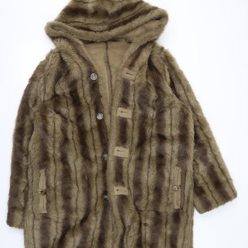 Dennis Basso Womens Brown   Overcoat Coat Size 14  - Reversible