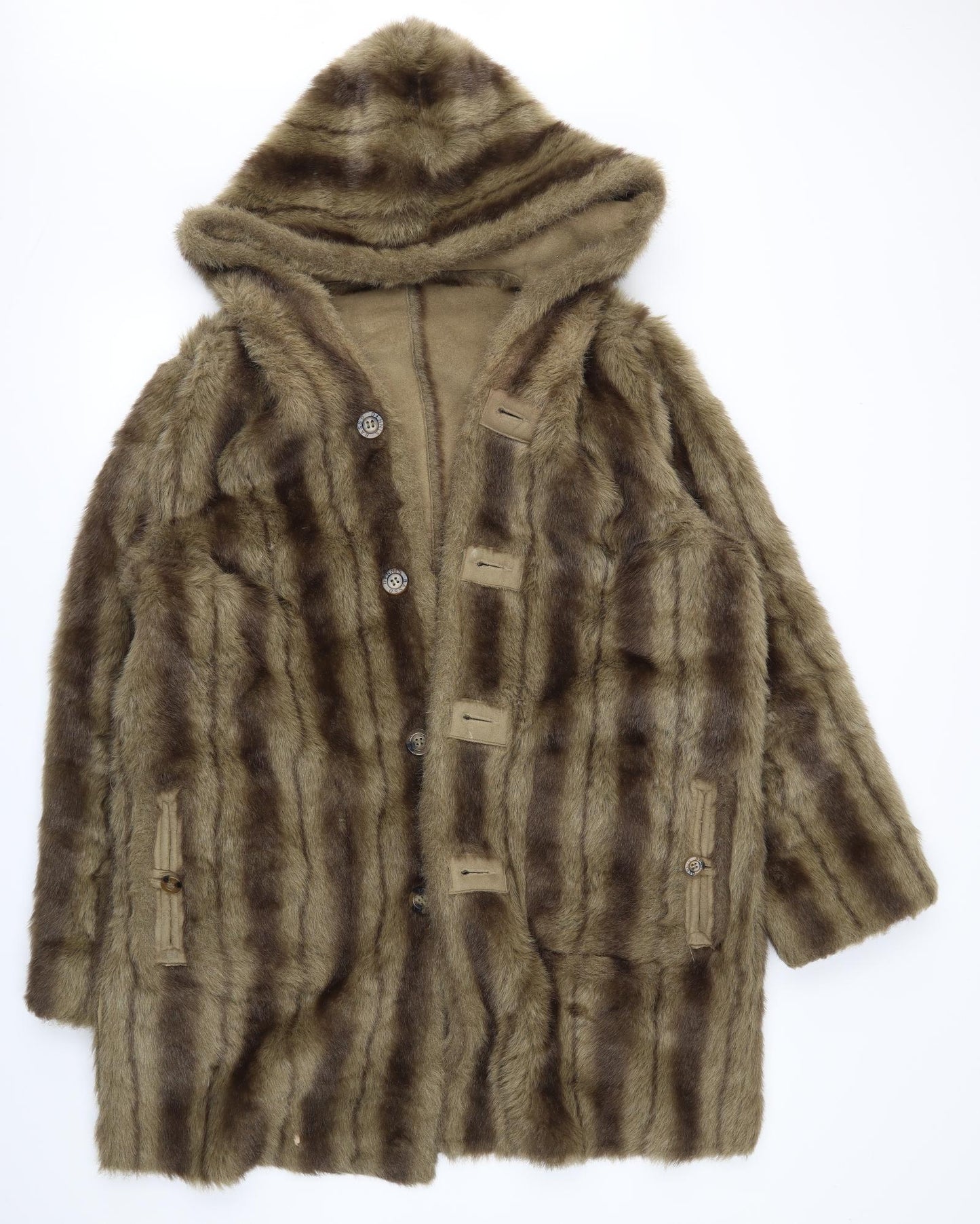 Dennis Basso Womens Brown   Overcoat Coat Size 14  - Reversible