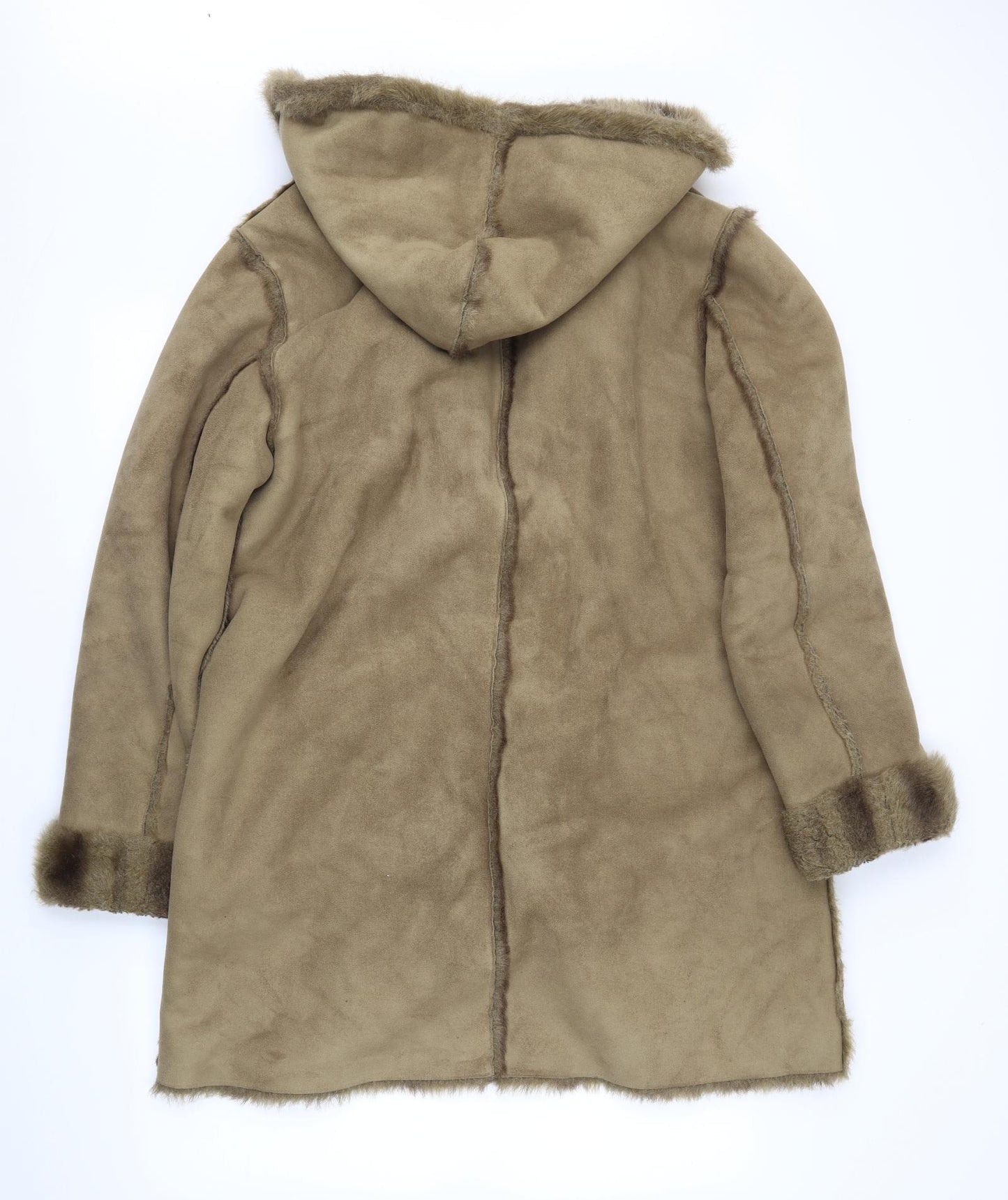 Dennis Basso Womens Brown   Overcoat Coat Size 14  - Reversible
