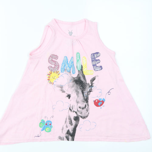 Near Girls Pink   Basic Tank Size S  - Giraffe