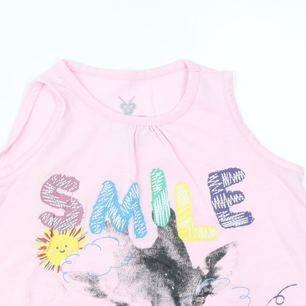 Near Girls Pink   Basic Tank Size S  - Giraffe