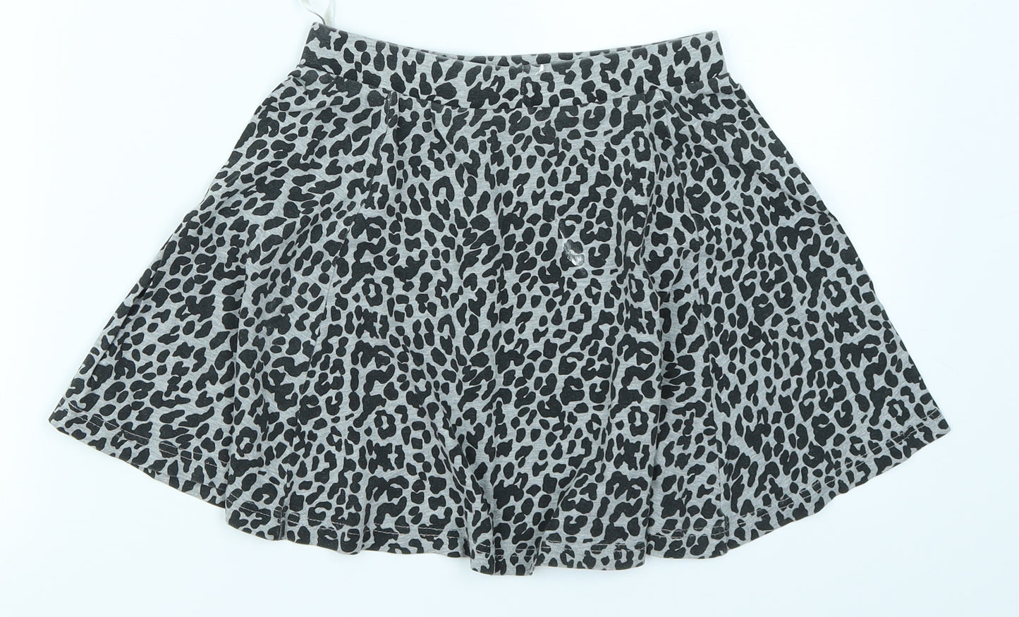 Soto Girls Grey Animal Print  Flare Skirt Size 11 Years