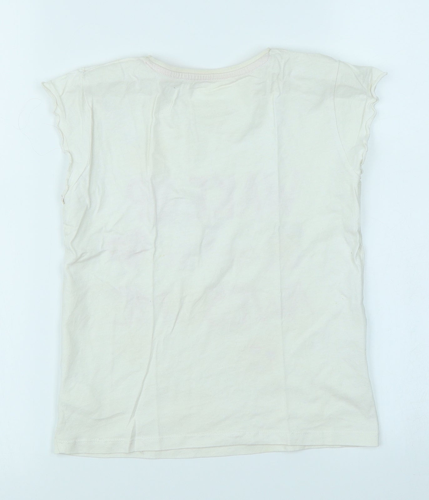 Lily & Dan Girls White   Basic T-Shirt Size 7-8 Years