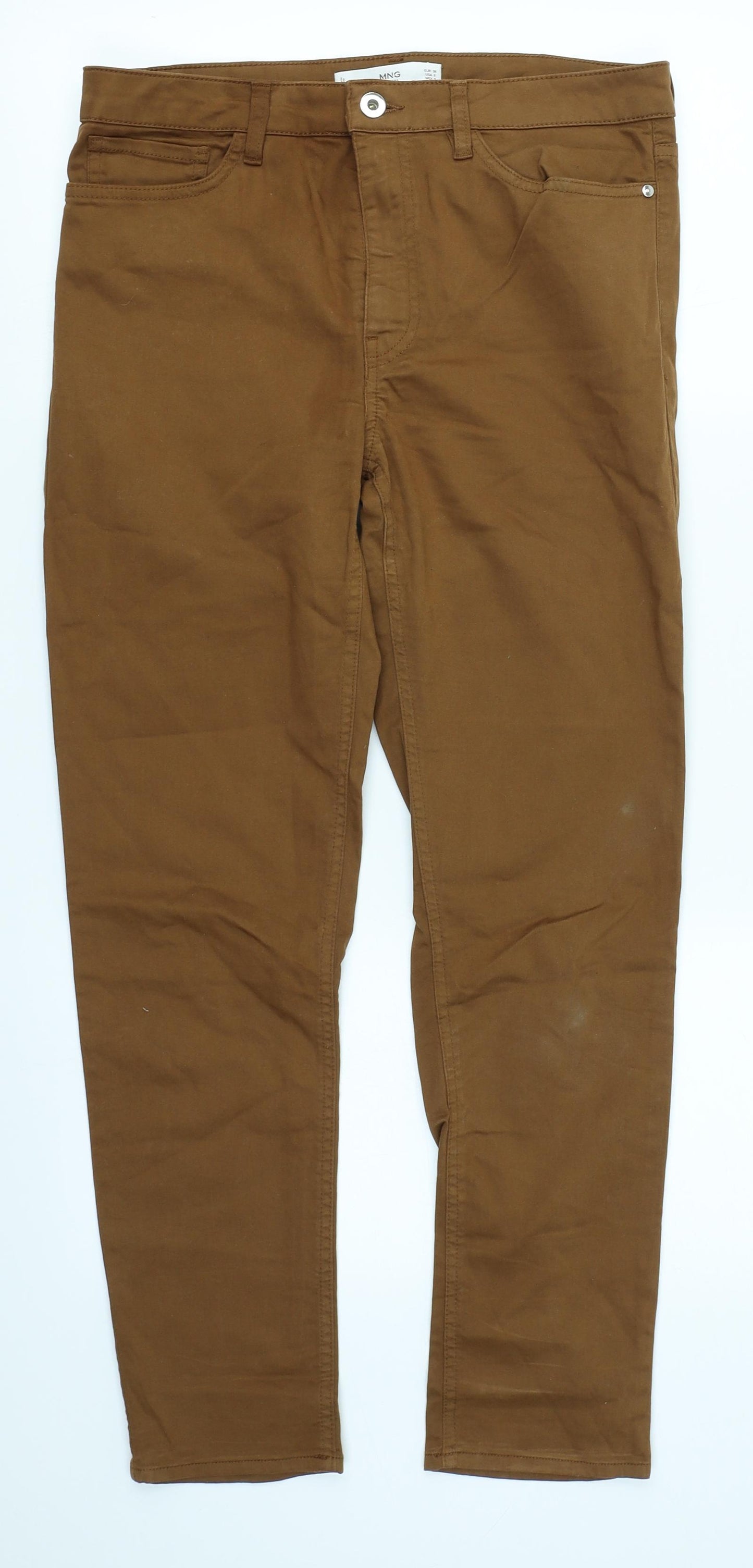 MNG Womens Brown   Chino Trousers Size 8 L26 in