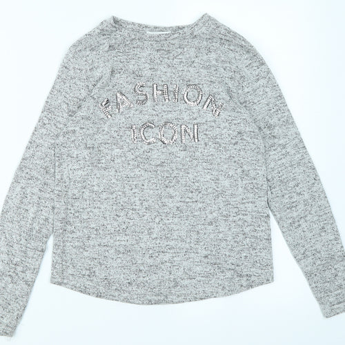 Primark Girls Grey   Basic T-Shirt Size 9-10 Years
