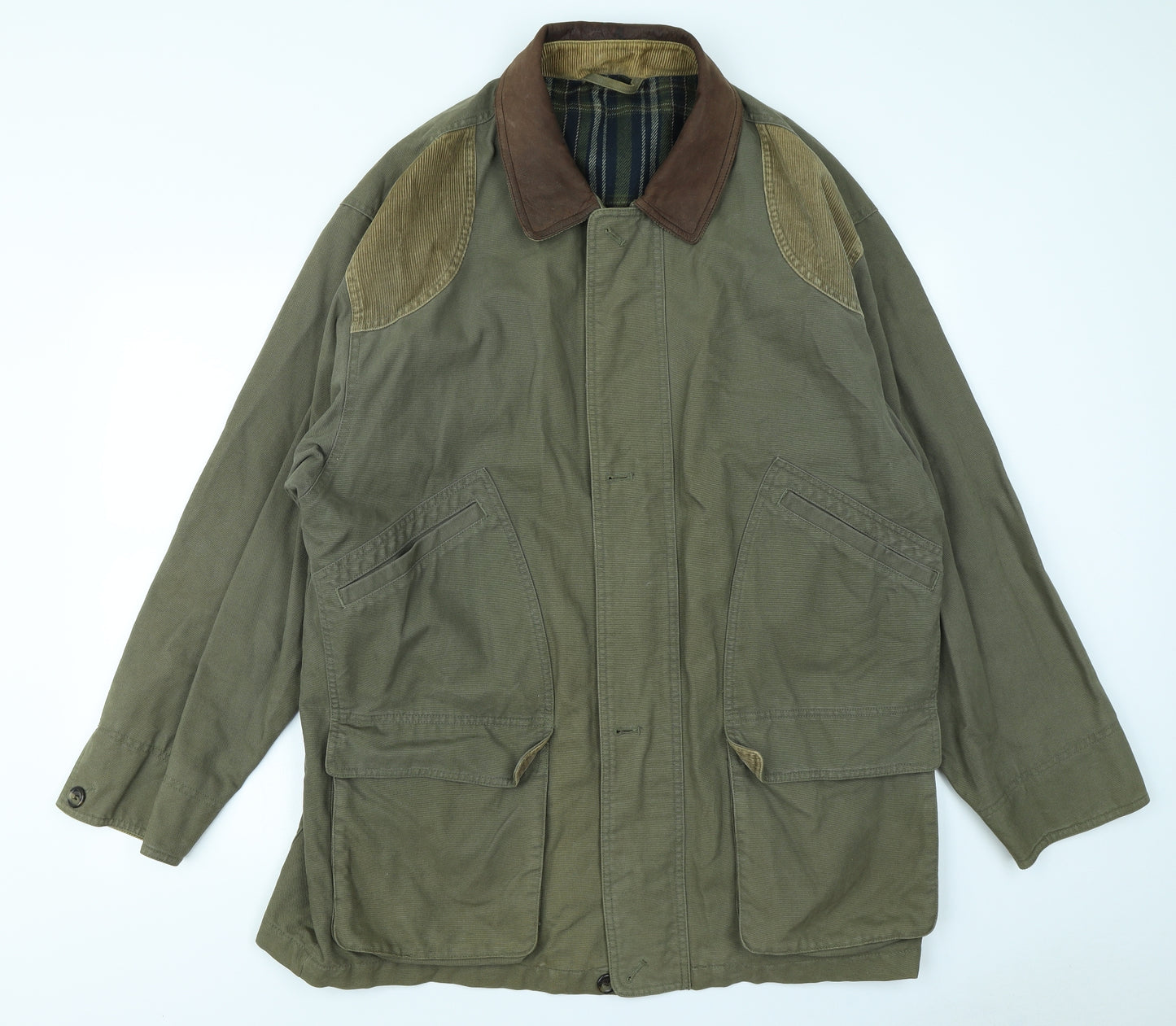 St Michael Mens Green   Pea Coat Coat Size XL