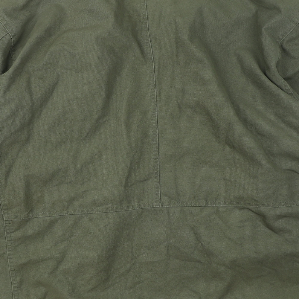 St Michael Mens Green   Pea Coat Coat Size XL