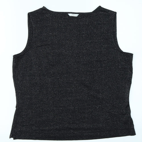 St Michael Womens Black   Basic T-Shirt Size 16