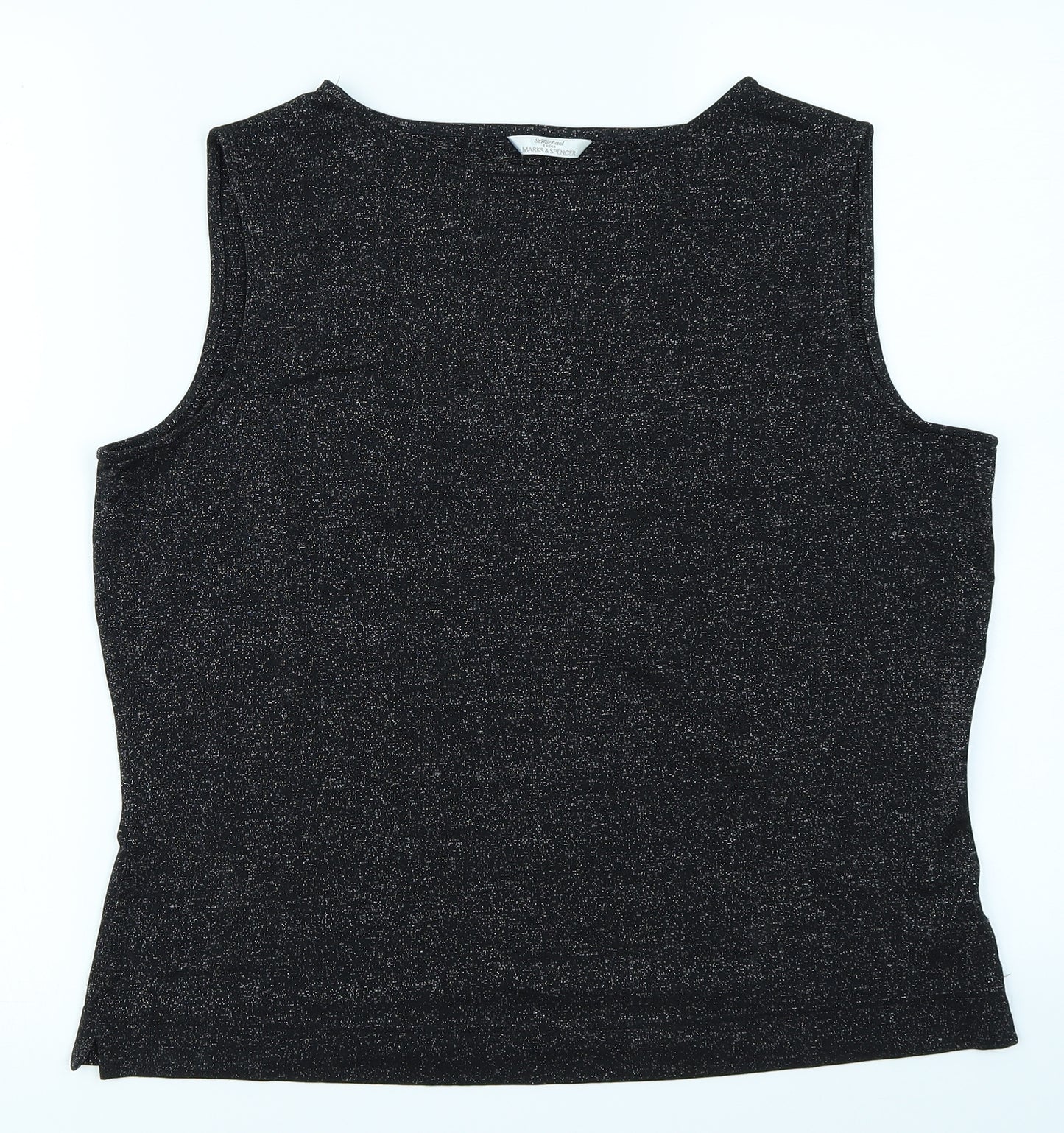 St Michael Womens Black   Basic T-Shirt Size 16