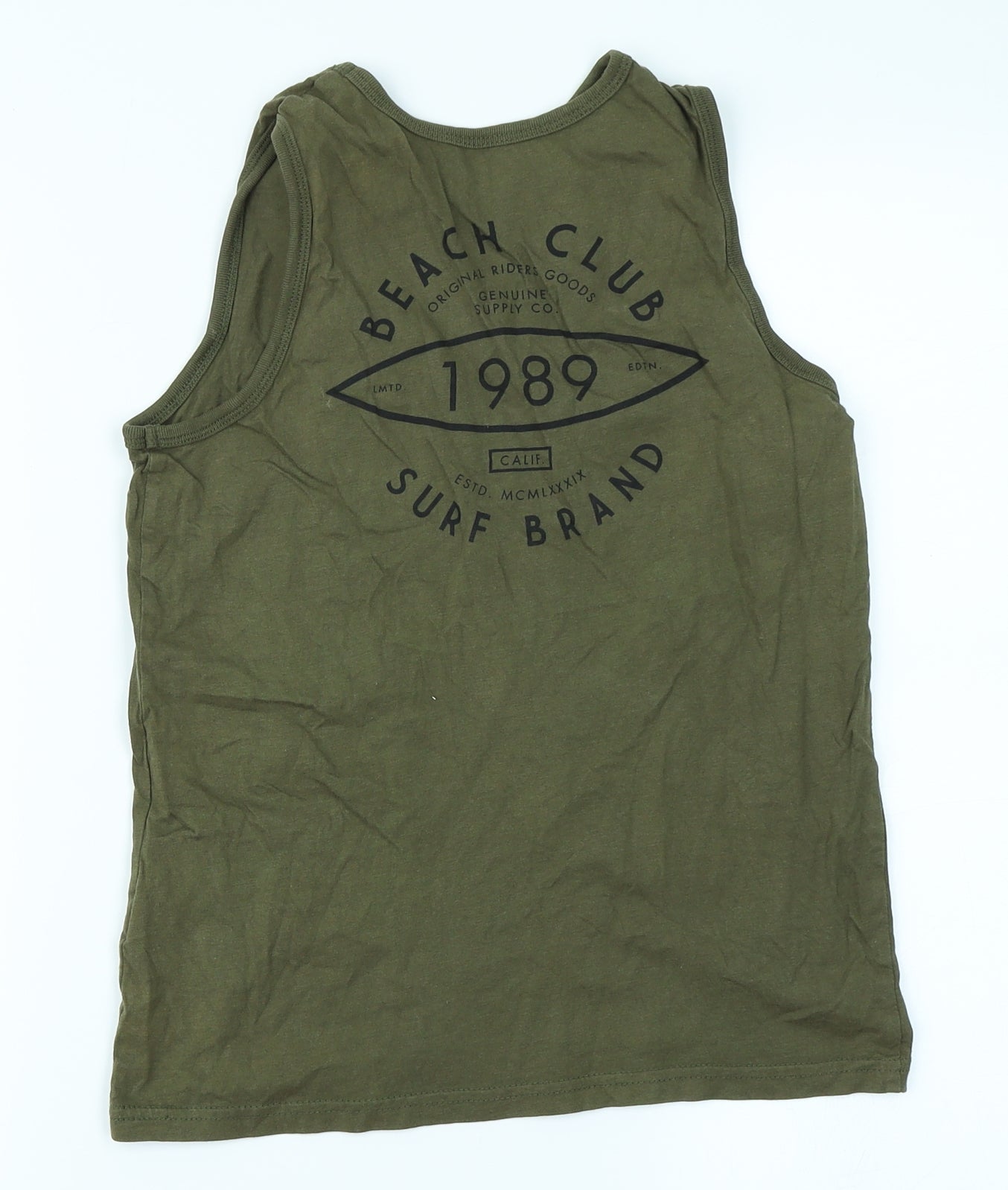 Primark Boys Green   Basic Tank Size 10-11 Years