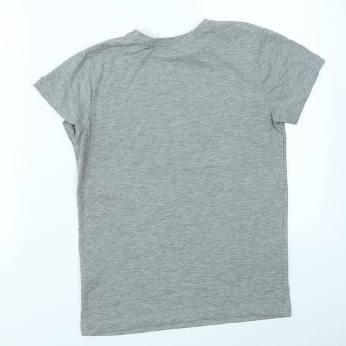 Rebel Boys Grey   Basic T-Shirt Size 9-10 Years  - Dinosaur