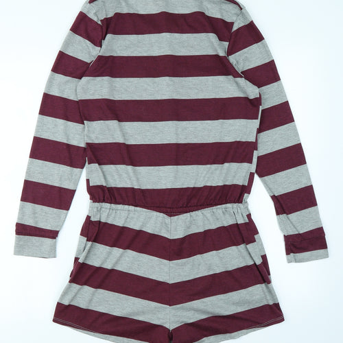 Avon Womens Grey Striped  Top One Piece Size 6  - Romper