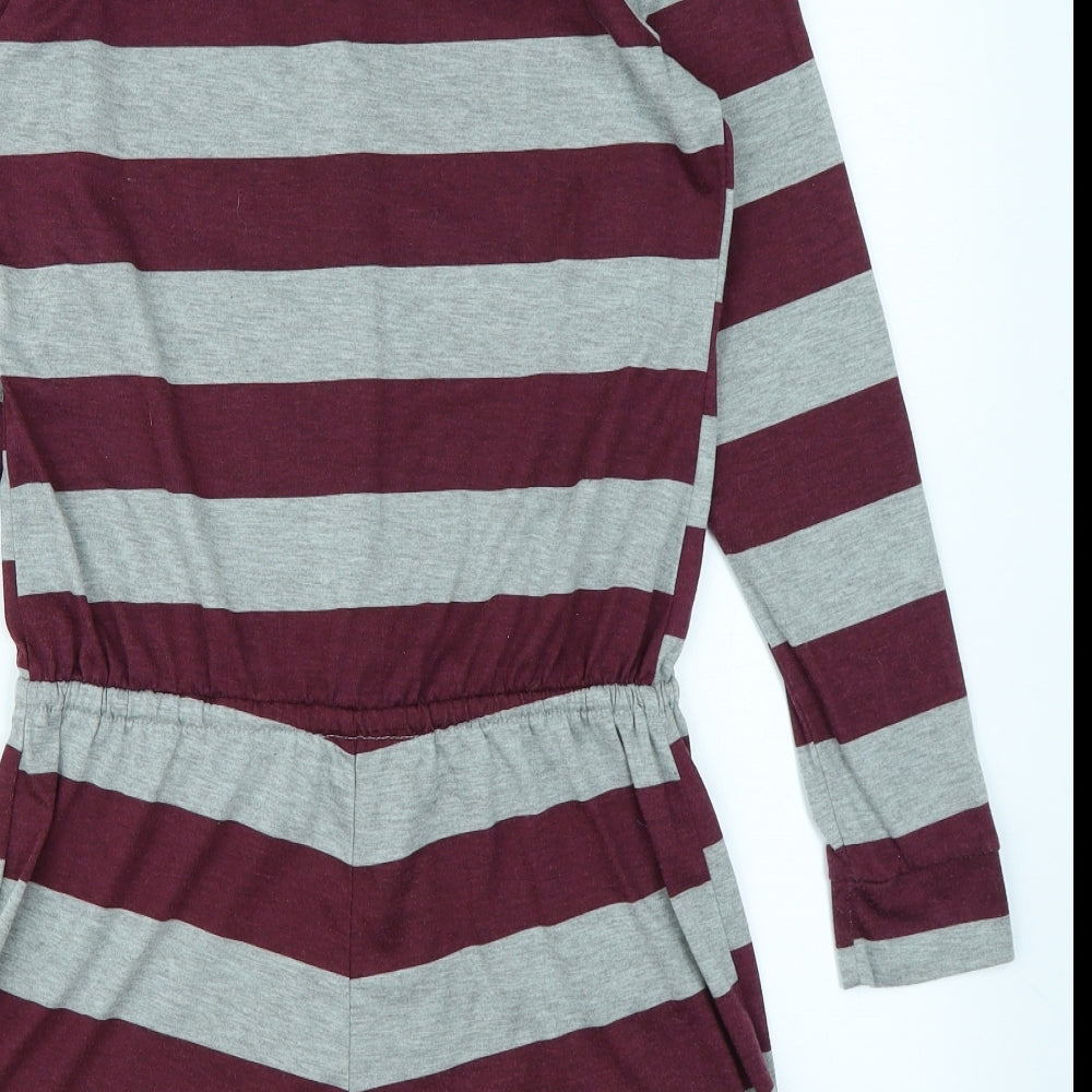 Avon Womens Grey Striped  Top One Piece Size 6  - Romper
